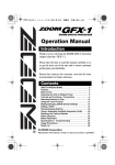 Zoom GFX-4 Specifications