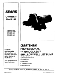 Craftsman SEARS 390.251483 Owner`s manual