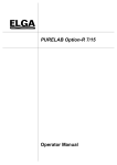 ELGA PURELAB Option-R 7 Specifications