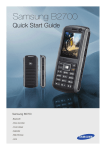 Samsung B2700 User manual