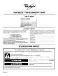 Whirlpool 8578179 Use & care guide