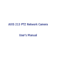 Axis 213 PTZ User`s manual