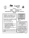 Valor Legend 937XN Owner`s manual