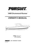 PURSUIT 3480 Drummond Runner Owner`s manual