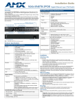 AMX NXA-ENET8-2POE Installation guide