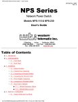 WTI NPS-115 User`s guide