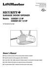 Security + 3280CM 1/2 HP Owner`s manual