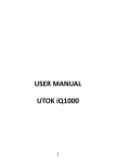 UTOK 1000 D User manual