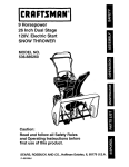 Craftsman SNOWTHROWER 536.8884 Operating instructions