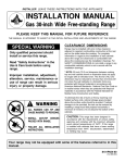 Maytag MGR4451BDS - 30 Inch Gas Range Installation manual