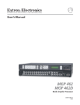 Extron electronics Multi-Graphic Processor MGP 464 Operating instructions