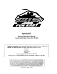Masters of motion Fun Kart Owner's/ Operator`s manual