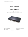 Waters Network Systems ProSwitch FlexPort- 2600M Installation guide