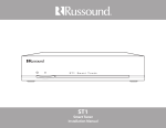 Russound ST1 smart tuner Installation manual