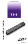 RTI T1-B Operating instructions