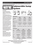 Wayne WSS20 Operating instructions