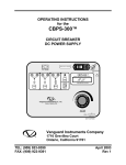 Vanguard Instruments CBPS-300 Operating instructions