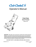 Cub Cadet 721E Operator`s manual