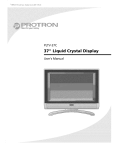 PROTRON PLTV-37C User`s manual