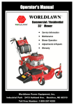 Worldlawn WY33N13KWE Operator`s manual