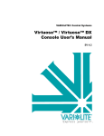 Vari Lite Virtuoso DX User`s manual