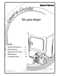 Alliance Laundry Systems DRY2029N Installation manual