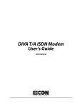 Eicon Networks DIVA T/A ISDN Modem User`s guide