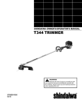 Shindaiwa T344 Operator`s manual