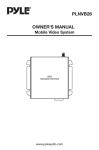 PYLE Audio PLNVB26 Owner`s manual