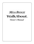 Mesa/Boogie Walk About Bass Amplifier Owner`s manual