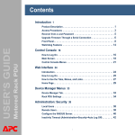 APC Metered Rack User`s guide