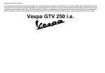 VESPA GTV 250 i.e. Technical data