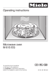 Miele M 615 EG Operating instructions