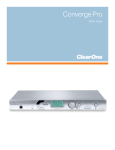 ClearOne CONVERGE SR 1212 Specifications