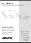 Acculab SVI-50C Operating instructions