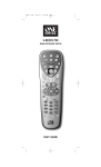 Universal Remote Control ONE FOR ALL PVR 6 User`s guide