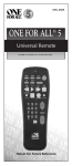 Universal Electronics URC-2505 User guide