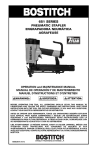 Bostitch 651 SERIES Specifications