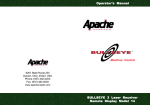 Apache Technologies Bullseye 3 Operator`s manual