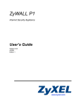 ZyXEL Communications ZyXEL ZyWALL P1 User`s guide