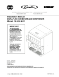Cornelius SID851A/250S Installation manual