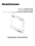 Marshall Electronics V-LCD651STX-HDI Operating instructions