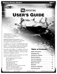 Maytag SAV-1 User`s guide