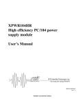 rtd XPWR104HR User`s manual