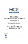 Apple PowerBook 3400c Installation guide