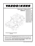 Yazoo/Kees ZKWQL48212 Operator`s manual