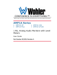 Wohler AMP1A-2S User guide