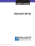 BOXLIGHT MP-56t User`s guide