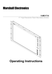 Marshall Electronics V-MD171X Operating instructions