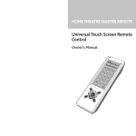 Radio Shack 6-IN-ONE TOUCHSCREEN REMOTE Owner`s manual